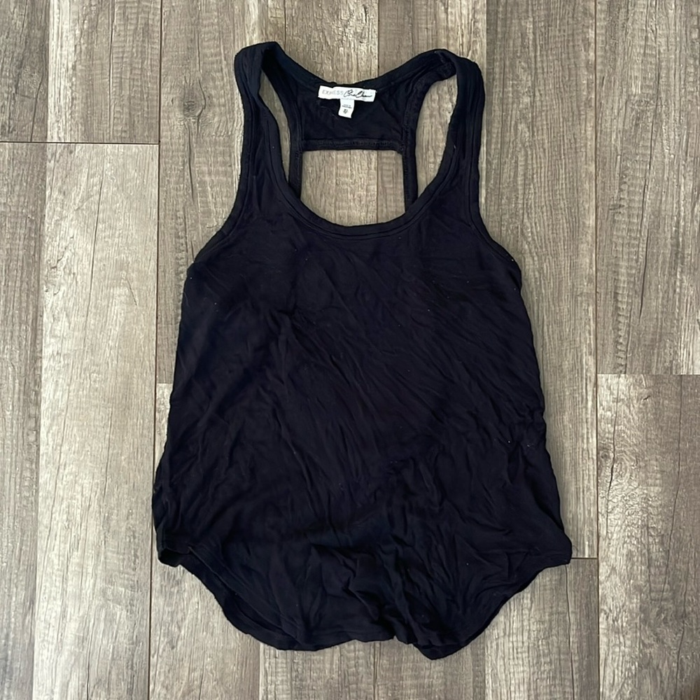 Express One Eleven Black Tank Top XS